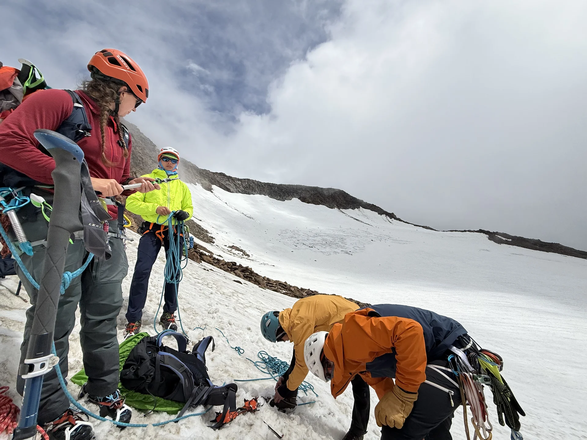 Aufbau der Seilschaften | © Heiner Stocker