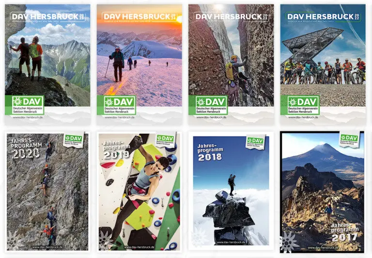 Collage mit DAV Jahreshefte | © DAV Hersbruck