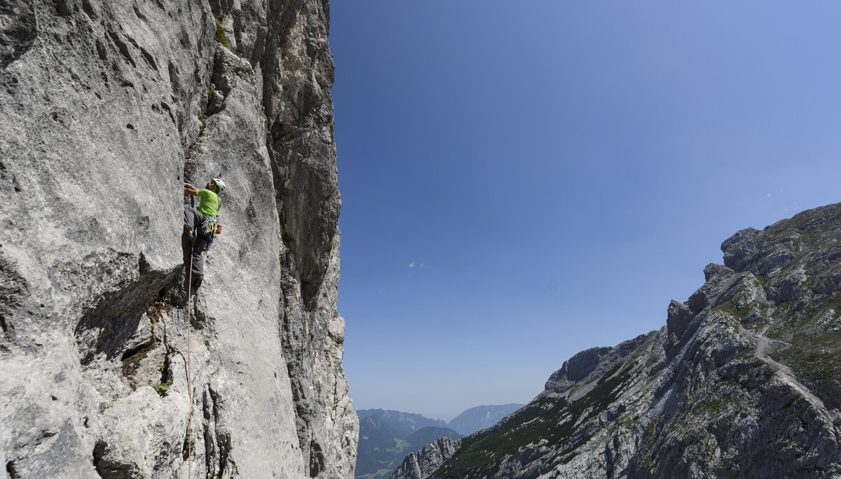 Outdoor-Klettern am Fels | © DAV/Wolfgang Ehn